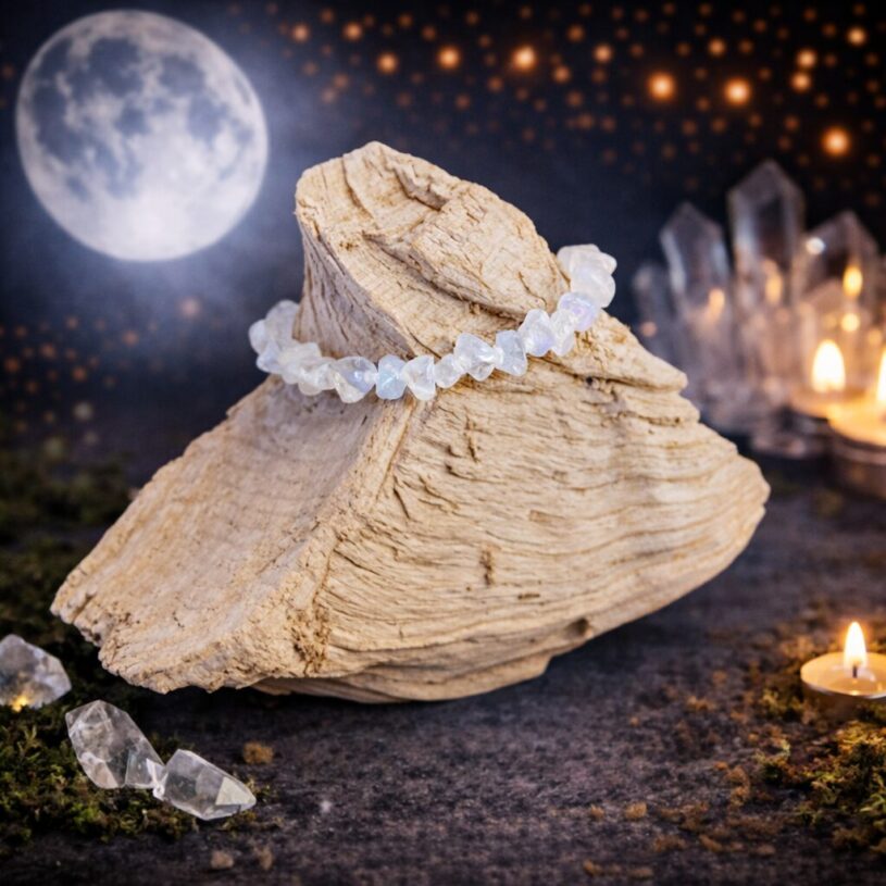 Bracelet Labradorite Blanche Baroque