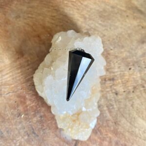 Pendule Cône Obsidienne noire