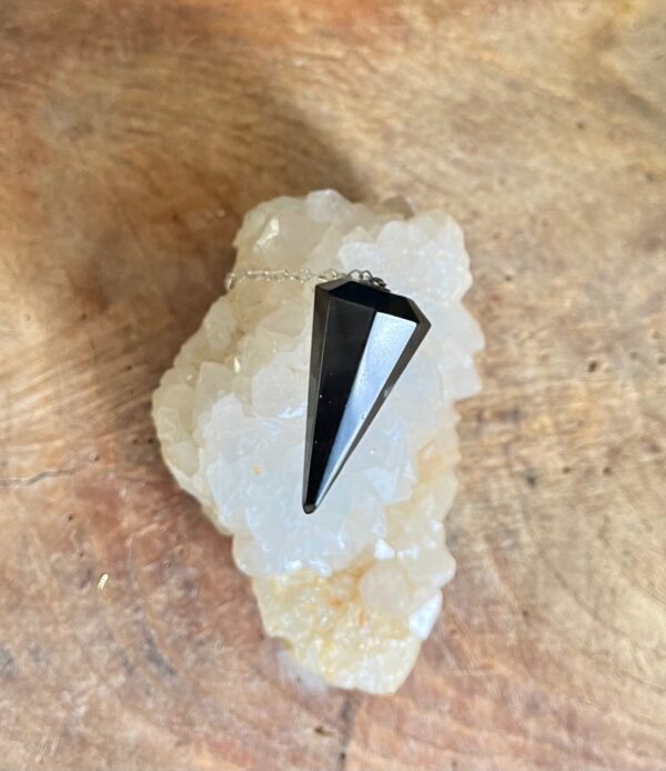 Pendule Cône Obsidienne noire
