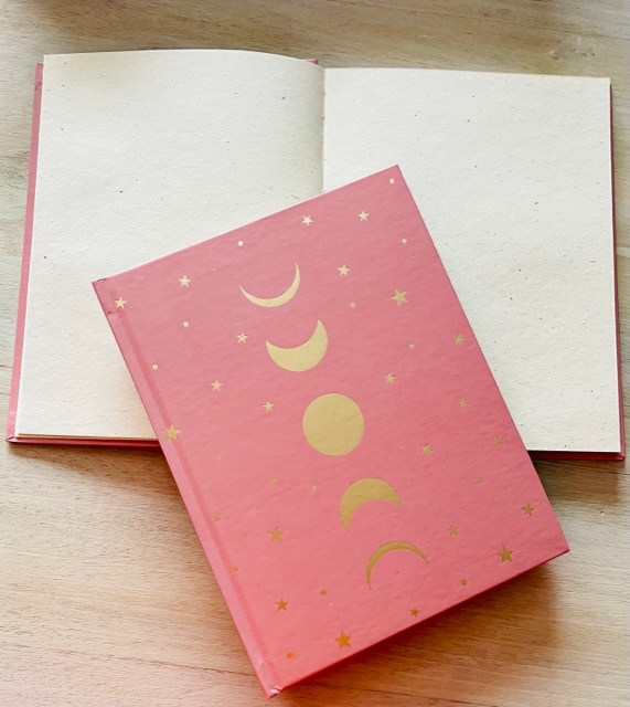 carnet lune rose