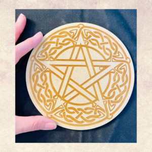 plaque bois pentacle