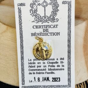 médaille st Benoit dorée