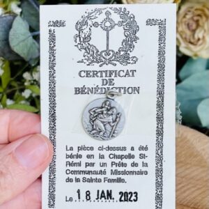 médaille st christophe argentée