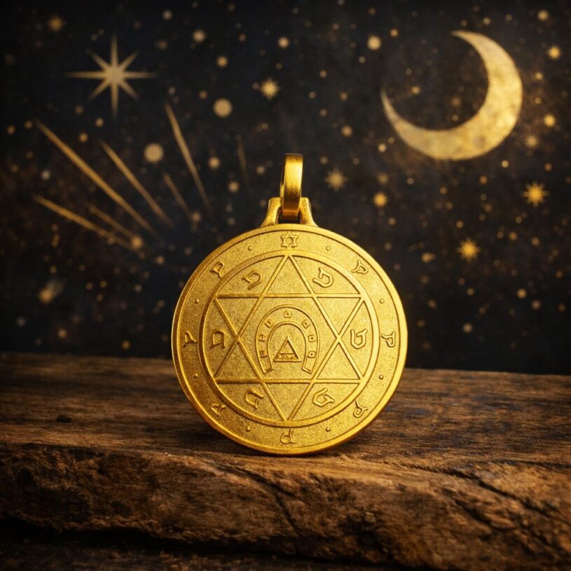 Pendentif Pentacle Chance Doré