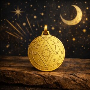 Pendentif Pentacle Richesse Doré