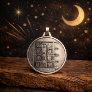 Pendentif Pentacle Lune Argenté