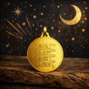 Pendentif Pentacle Lune Doré