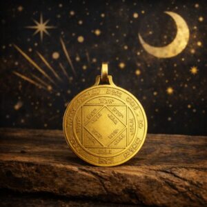 Pendentif Pentacle Soleil Doré