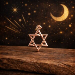 Pendentif Plaqué Or Sceau de Salomon