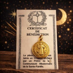 Médaille St Benoît Dorée
