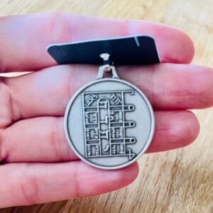 pendentif lune argenté