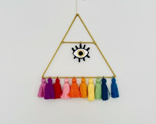 macramé oeil triangle