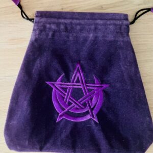 pochette wicca velours violet
