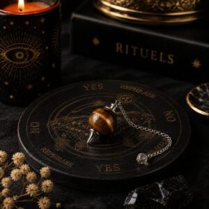 Pendule Boule Oeil de Tigre