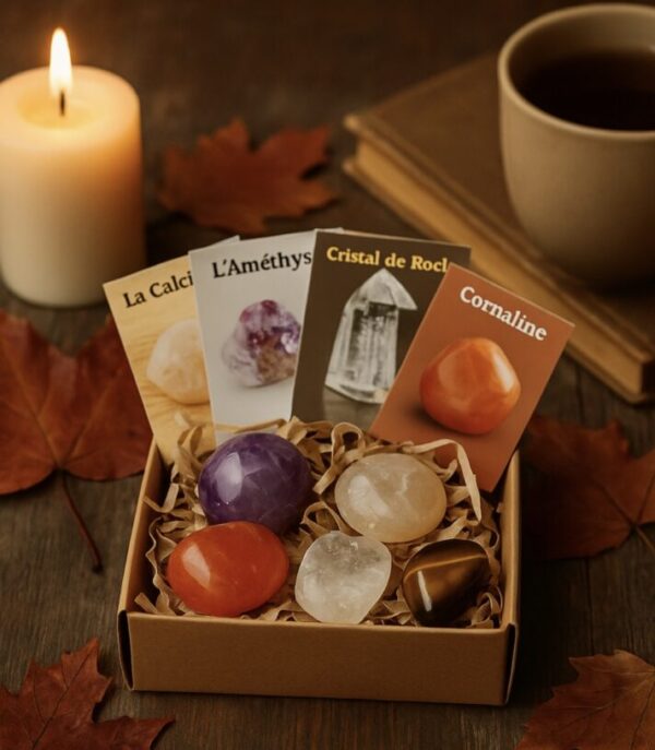 image présentant les 5 pierres de la box d'automne