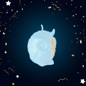 une bougie en forme de chouette