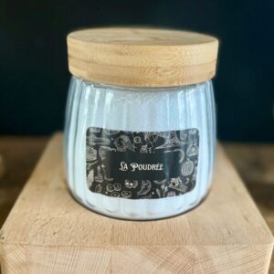 pot en verre de bougie la poudrée