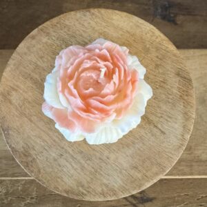 bougie fleur rose