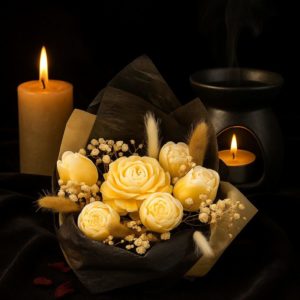 un bouquet de 6 fleurs fondantes parfumées