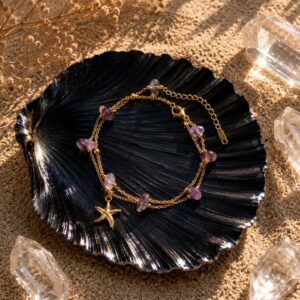 Bracelet Doré Améthyste