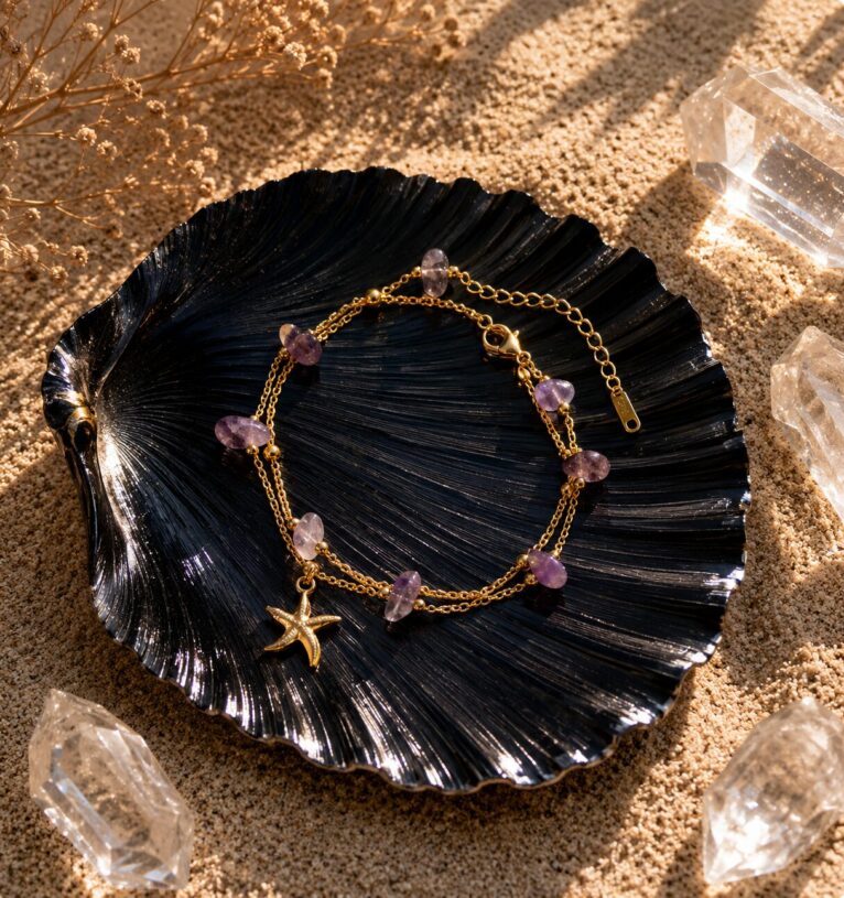 Bracelet Doré Améthyste