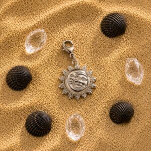 Charms Argenté Soleil Lunaire