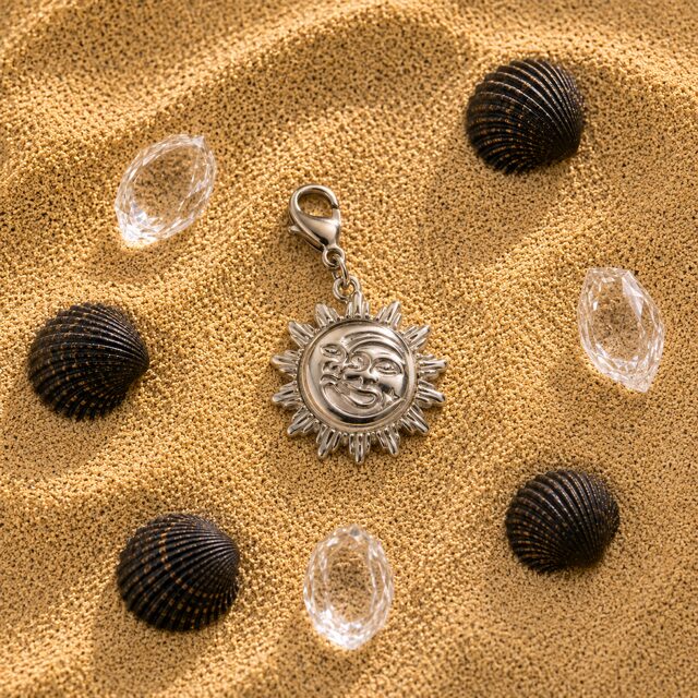Charms Argenté Soleil Lunaire