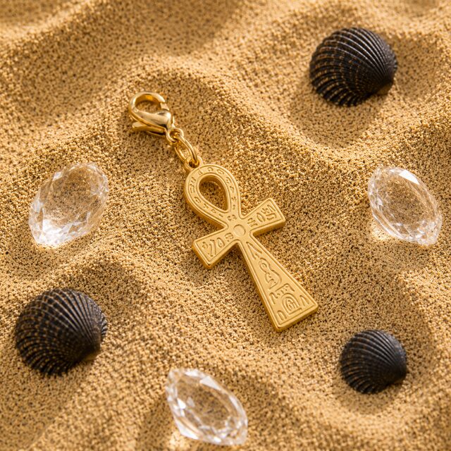 Charms Doré Croix de Ankh