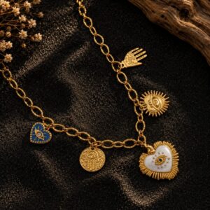 Collier Doré Charms Protection