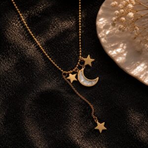 Collier Doré Lune