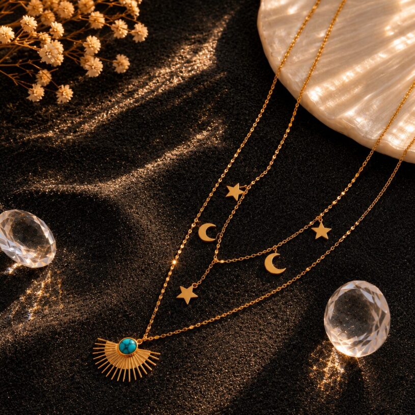 Collier Doré Céleste